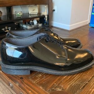 Bates Men's High Gloss Black Shoes Uniform Military 00007 Size 11.5 E